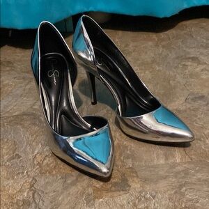 Silver Stiletto Heels